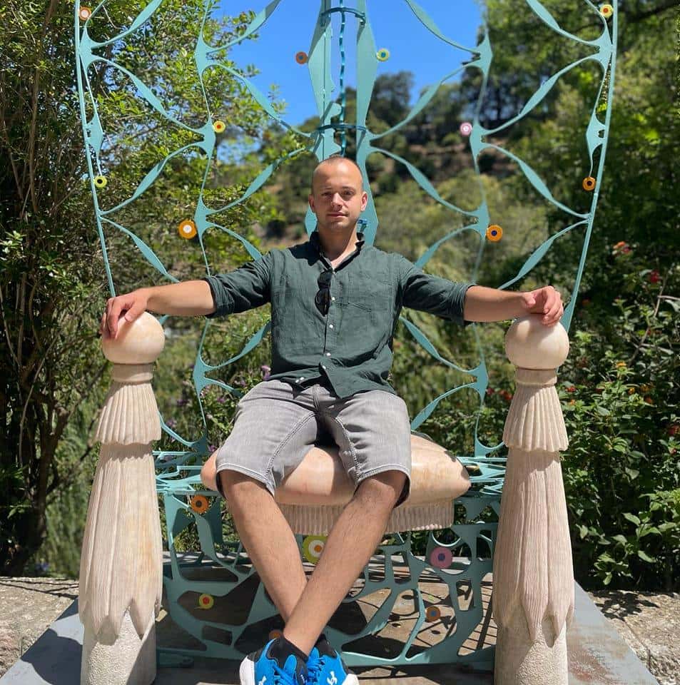 Personal portrait seated outdoors